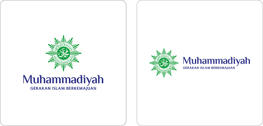 Logo Jenama Muhammadiyah versi vertikal dan horizontal