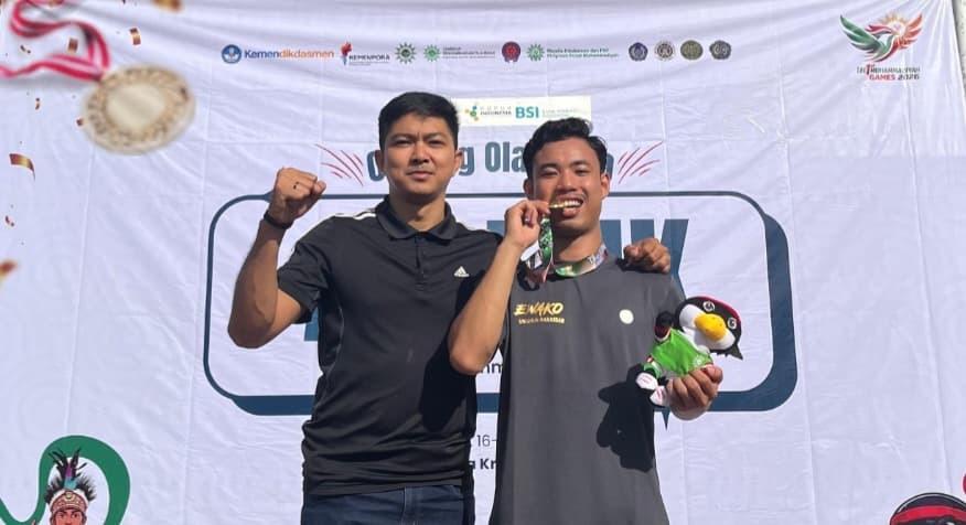 Atlet Unismuh Makassar, Zainul, Sabet Emas Lari 100 Meter di Muhammadiyah Games 2026