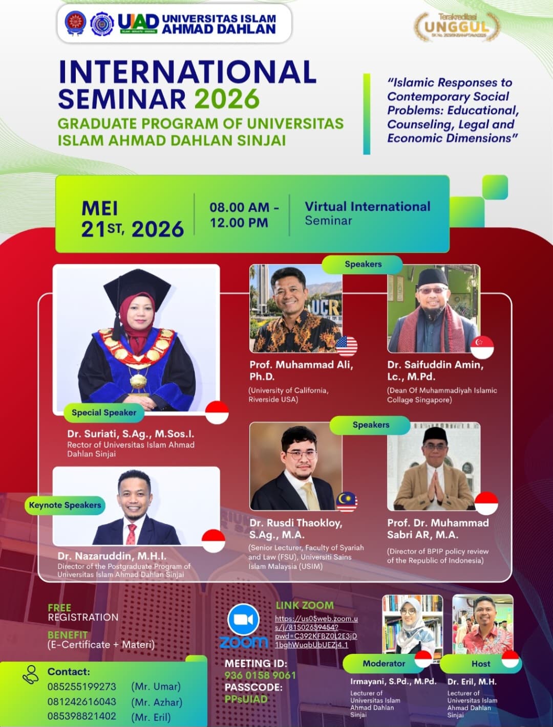 Pascasarjana UIAD Sinjai Gelar Seminar Internasional, Bahas Respons Islam terhadap Isu Sosial