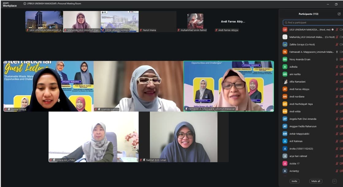 Unismuh Makassar dan UTHM Malaysia Perkuat Kolaborasi Pengelolaan Sampah Berkelanjutan via Kuliah Tamu Internasional