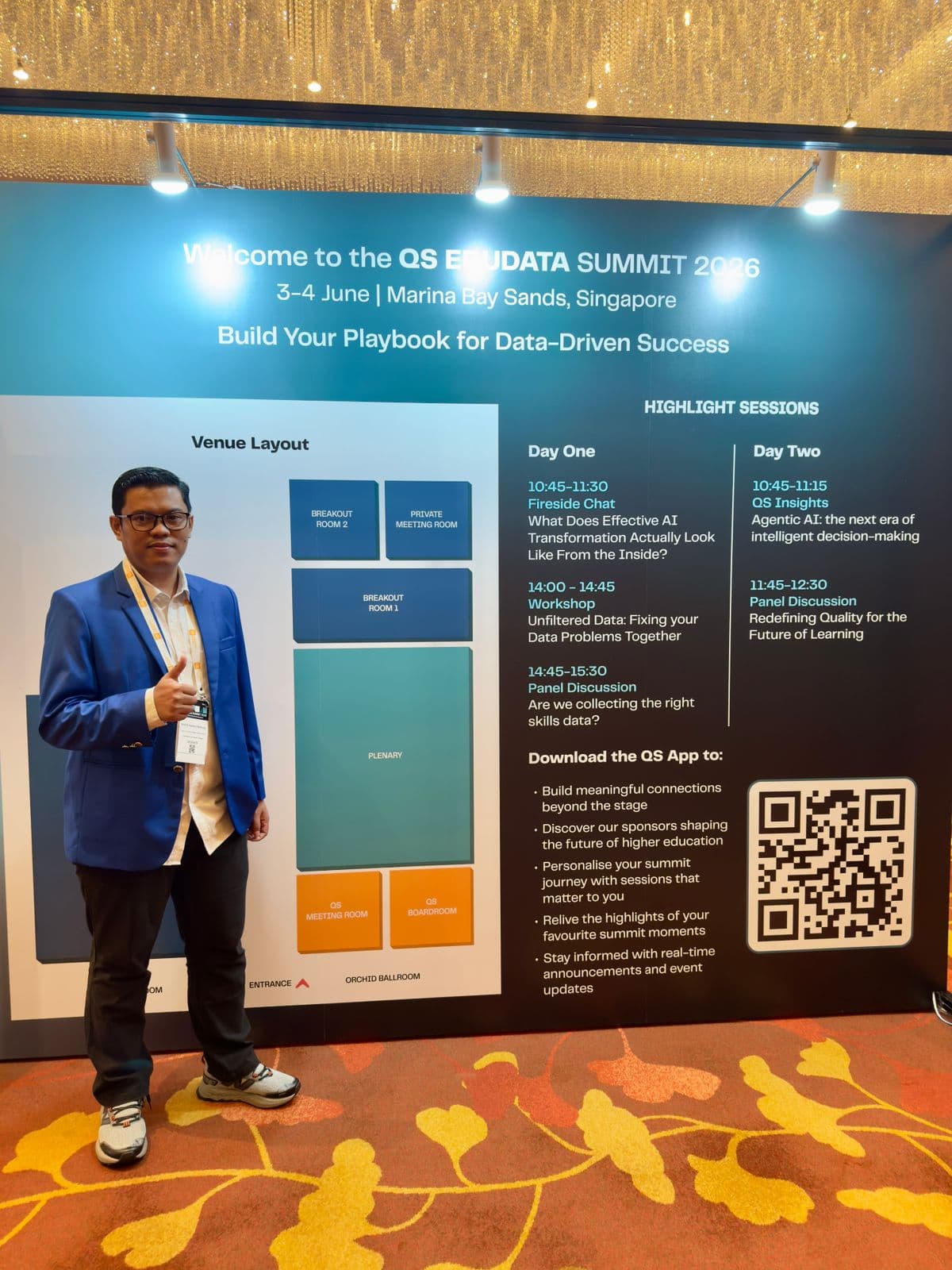 Delegasi Unismuh Makassar dalam QS EduData Summit 2026 di Singapura