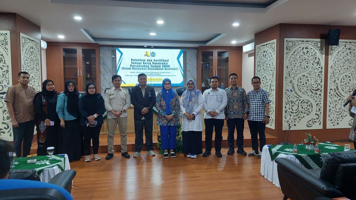 Mahasiswa Fakultas Teknik Unismuh Ikuti Pelatihan dan Sertifikasi Keselamatan Konstruksi
