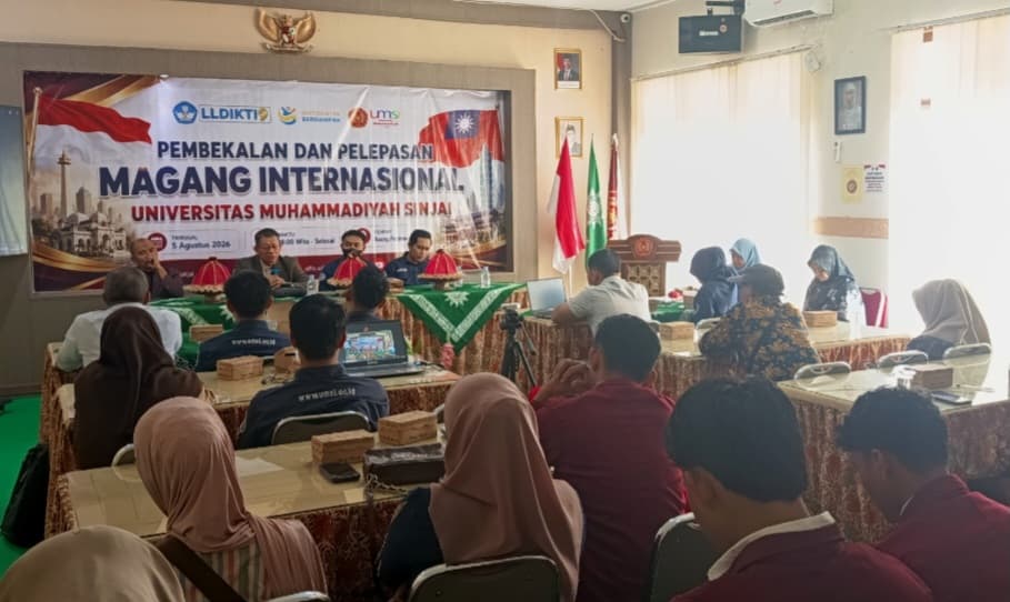 Pelepasan 11 mahasiswa UMSi untuk program magang internasional ke Taiwan