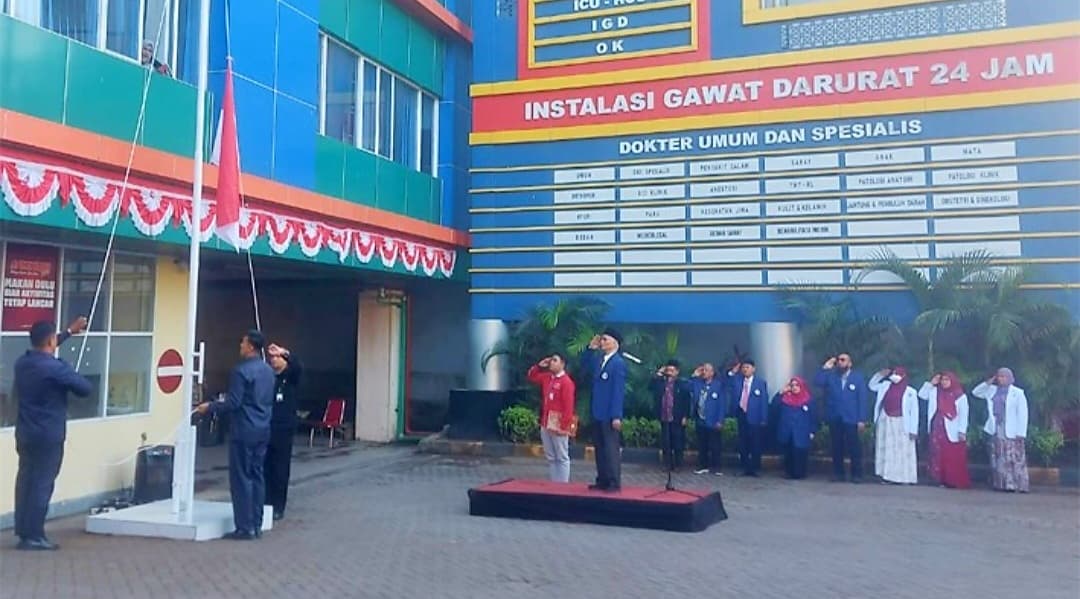 Upacara kemerdekaan di RS PKU Muhammadiyah Unismuh Makassar
