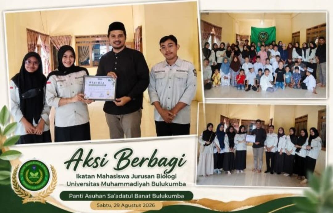 Mahasiswa IMJ Biologi UM Bulukumba berbagi dengan santri Panti Saadatul Banaat