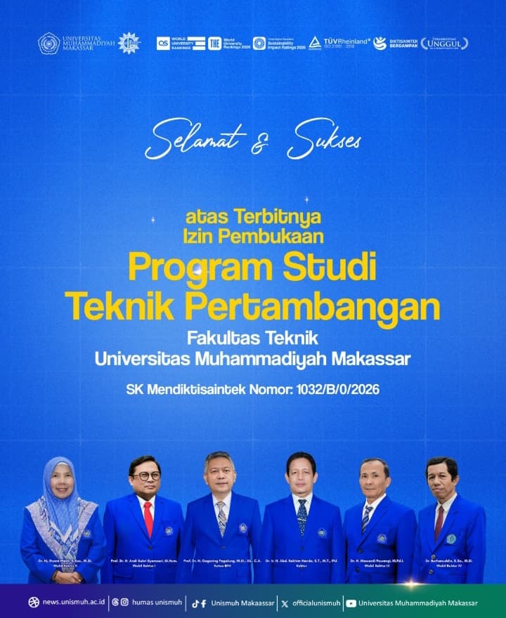 Dokumen dan informasi pembukaan Program Studi Teknik Pertambangan Unismuh Makassar