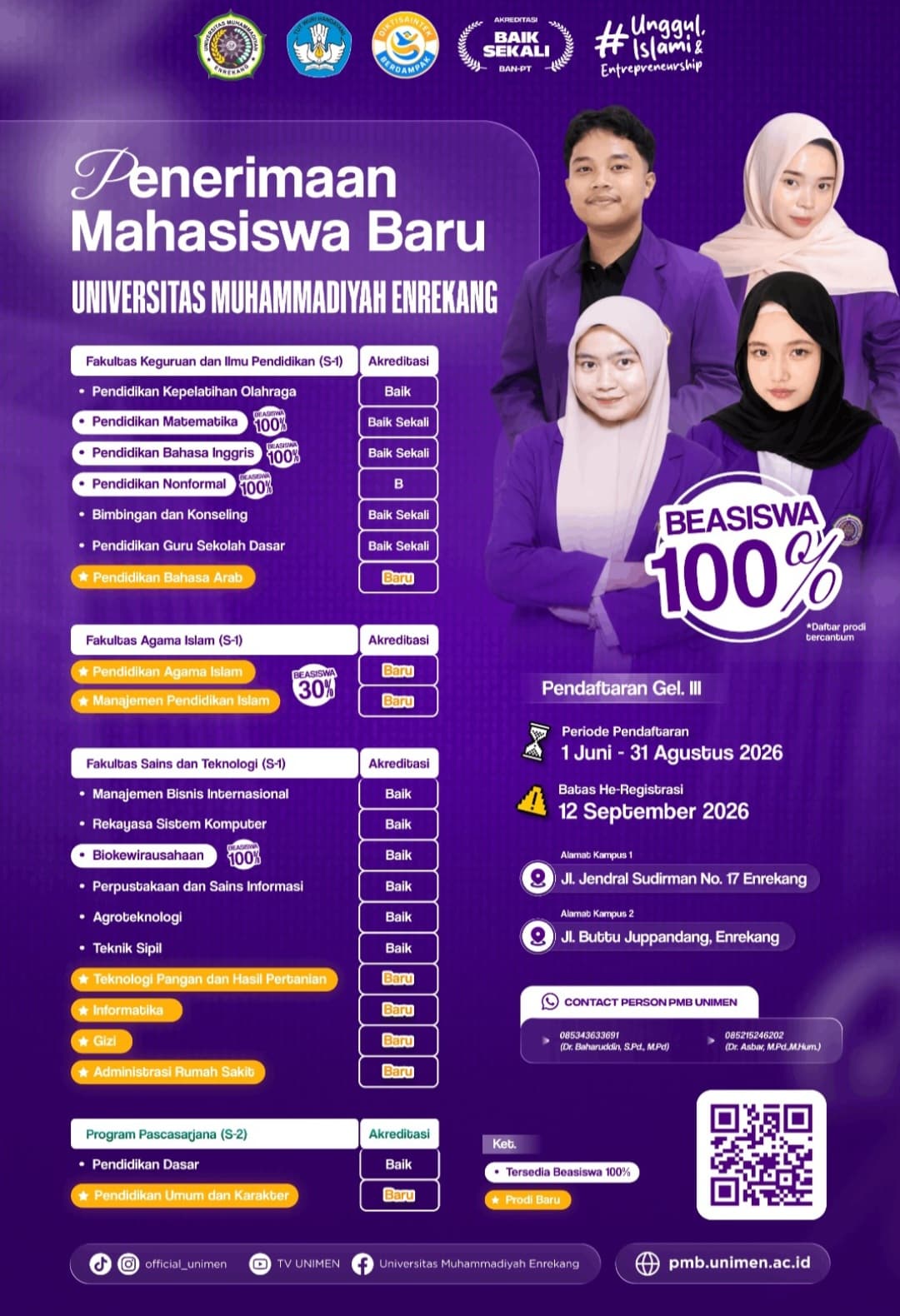 UNIMEN mengumumkan penambahan delapan program studi baru di Enrekang