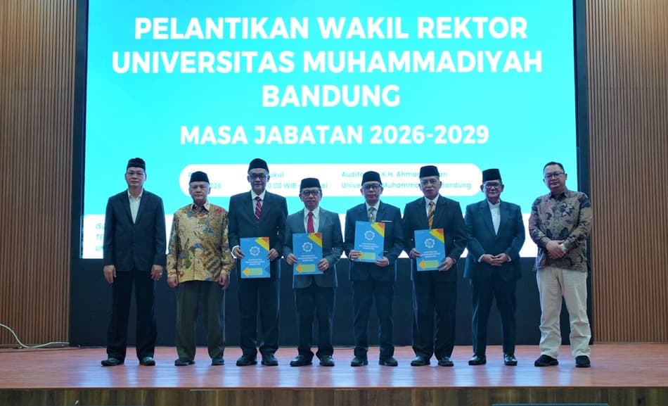 Perkuat Kepemimpinan, UM Bandung Lantik Tiga Wakil Rektor untuk Periode 2026-2029